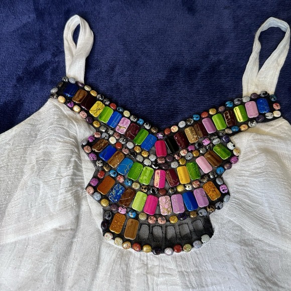 Joy Joy Tops - Joy Joy Womens Sleeveless Top Blouse Stone Jewel Accent Size XS Missing‎ Stones